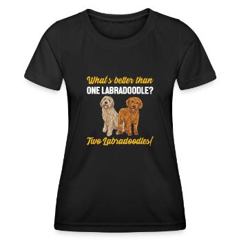 Labradoodle Dog - Women's Functional T-Shirt - black - Front - AI Model Female 172 light (172cm)