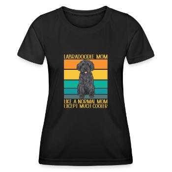 Labradoodle Hund - Frauen Funktions-T-Shirt - Schwarz - Vorne - AI Model Female 172 light (172cm)