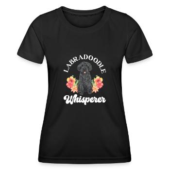 Labradoodle Dog - Women's Functional T-Shirt - black - Front - AI Model Female 172 light (172cm)