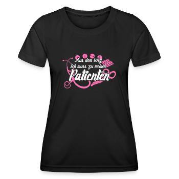 Krankenschwester Krankenpflegerin - Frauen Funktions-T-Shirt - Schwarz - Vorne - AI Model Female 172 light (172cm)