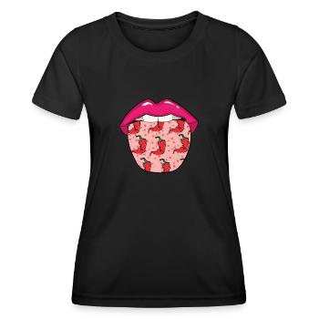 Chipotle Zunge - Frauen Funktions-T-Shirt - Schwarz - Vorne - AI Model Female 172 light (172cm)