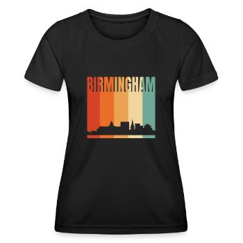 Birmingham - Frauen Funktions-T-Shirt - Schwarz - Vorne - AI Model Female 172 light (172cm)