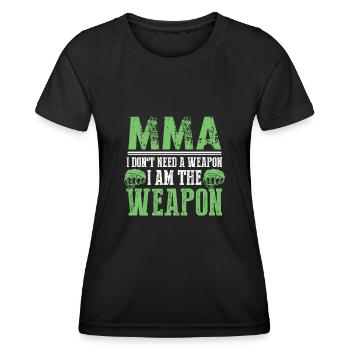 No weapons mma - Women's Functional T-Shirt - black - Front - AI Model Female 172 light (172cm)