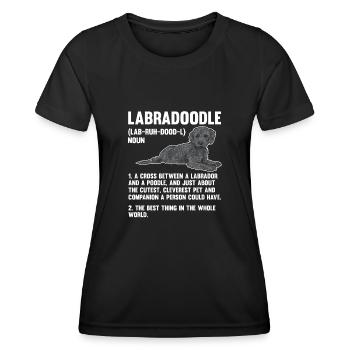 Labradoodle Dog - Women's Functional T-Shirt - black - Front - AI Model Female 172 light (172cm)