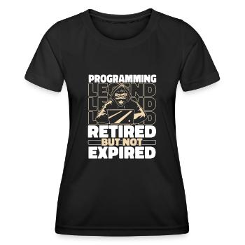 Developer Coder Retired Programmer - Women's Functional T-Shirt - black - Front - AI Model Female 172 light (172cm)