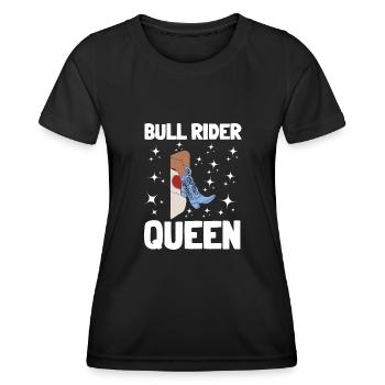 Future Bull Rider Steer Riding - T-shirt sport Femme - noir - Devant - AI Model Female 172 light (172cm)