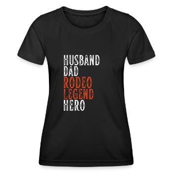 Future Bull Rider Steer Riding - T-shirt sport Femme - noir - Devant - AI Model Female 172 light (172cm)
