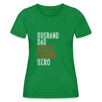 Future Bull Rider Steer Riding - Women's Functional T-Shirt - kelly green - Front - AI Model Female 172 dark (172cm)