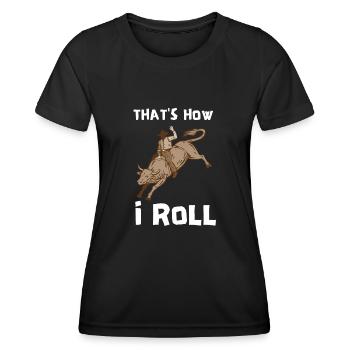 Future Bull Rider Steer Riding - T-shirt sport Femme - noir - Devant - AI Model Female 172 light (172cm)