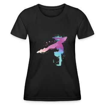 Gymnastique | Gymnastique Gymnastique Filles Femmes - T-shirt sport Femme - noir - Devant - AI Model Female 172 light (172cm)