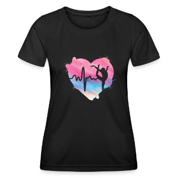 Turnen | Turnerin Gymnastik Turnen Mädchen Frauen - Frauen Funktions-T-Shirt - Schwarz - Vorne - AI Model Female 172 light (172cm)