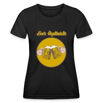 Beer Craft Beer Brewer Hobby Brewer - Women's Functional T-Shirt - black - Front - AI Model Female 172 light (172cm)