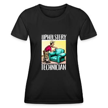 Restorer Furnishing Cushioning Upholstery - Women's Functional T-Shirt - black - Front - AI Model Female 172 light (172cm)