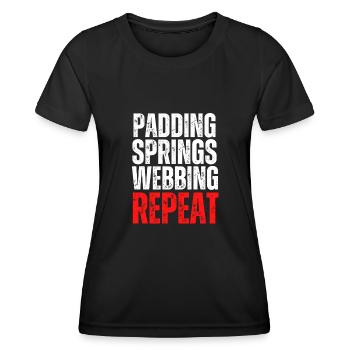 Restorer Furnishing Cushioning Upholstery - Women's Functional T-Shirt - black - Front - AI Model Female 172 light (172cm)