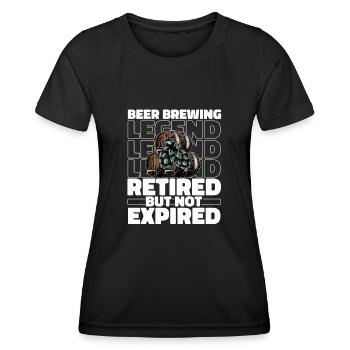 Hobbybrauer Bier Craft Beer Im Ruhestand - Frauen Funktions-T-Shirt - Schwarz - Vorne - AI Model Female 172 light (172cm)