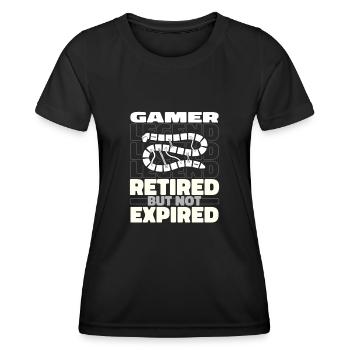 Board game Board game in retirement - Women's Functional T-Shirt - black - Front - AI Model Female 172 light (172cm)
