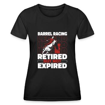 Barrel Racing Western Riding Barrel Racing - T-shirt sport Femme - noir - Devant - AI Model Female 172 light (172cm)
