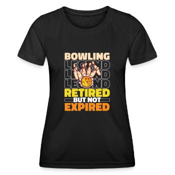 Bowling Bowlen Bowler Im Ruhestand - Frauen Funktions-T-Shirt - Schwarz - Vorne - AI Model Female 172 light (172cm)