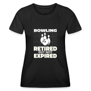 Bowling Bowlen Bowler Im Ruhestand - Frauen Funktions-T-Shirt - Schwarz - Vorne - AI Model Female 172 light (172cm)