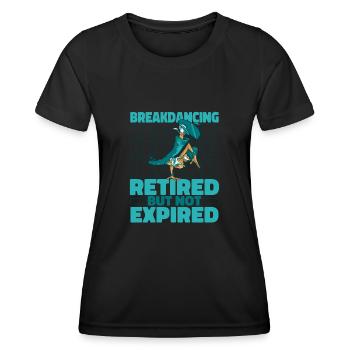 Breakdance Breakdancer Breakdance Retraité - T-shirt sport Femme - noir - Devant - AI Model Female 172 light (172cm)