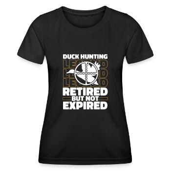 Ente Jagd Entenjagd Rentner - Frauen Funktions-T-Shirt - Schwarz - Vorne - AI Model Female 172 light (172cm)