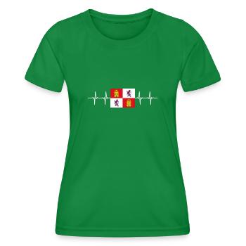 Spain Spanish Region Castile And León - Women's Functional T-Shirt - kelly green - Front - AI Model Female 172 dark (172cm)