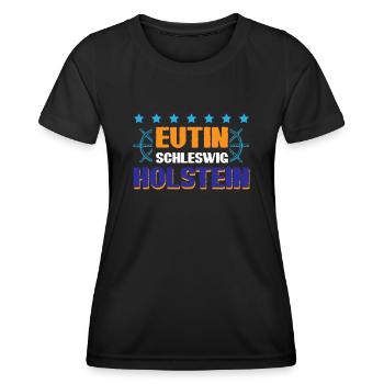 Eutin Schleswig-holstein - Frauen Funktions-T-Shirt - Schwarz - Vorne - AI Model Female 172 light (172cm)