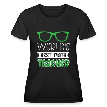 Le meilleur professeur de mathématiques au monde - T-shirt sport Femme - noir - Devant - AI Model Female 172 light (172cm)