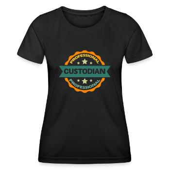 Gardien professionnel - T-shirt sport Femme - noir - Devant - AI Model Female 172 light (172cm)