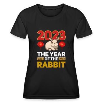 2023 The year of the rabbit Chinese Zodiac - Women's Functional T-Shirt - black - Front - AI Model Female 172 light (172cm)