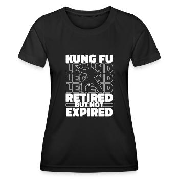 Retired Kung Fu - Women's Functional T-Shirt - black - Front - AI Model Female 172 light (172cm)
