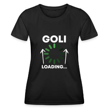 Goli Loading... Taufgoli Firmgoli - Frauen Funktions-T-Shirt - Schwarz - Vorne - AI Model Female 172 light (172cm)