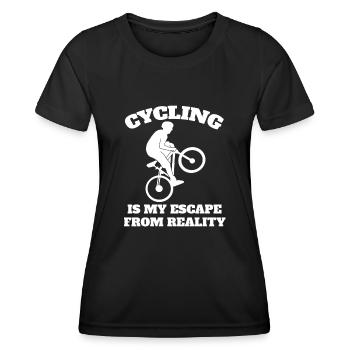 Radfahrer Fahrrad Radfahren Fahrradfahrer Radeln - Frauen Funktions-T-Shirt - Schwarz - Vorne - AI Model Female 172 light (172cm)