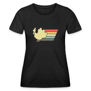 Action de grâce - T-shirt sport Femme - noir - Devant - AI Model Female 172 light (172cm)