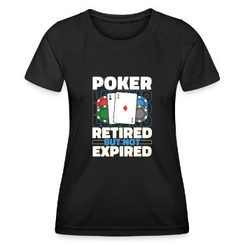 Retraités du poker - T-shirt sport Femme - noir - Devant - AI Model Female 172 light (172cm)