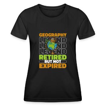 Geography Retired geographer - Women's Functional T-Shirt - black - Front - AI Model Female 172 light (172cm)