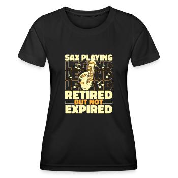 Saxophone Saxophone Retiré - T-shirt sport Femme - noir - Devant - AI Model Female 172 light (172cm)