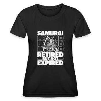 Samurai Im Ruhestand - Frauen Funktions-T-Shirt - Schwarz - Vorne - AI Model Female 172 light (172cm)