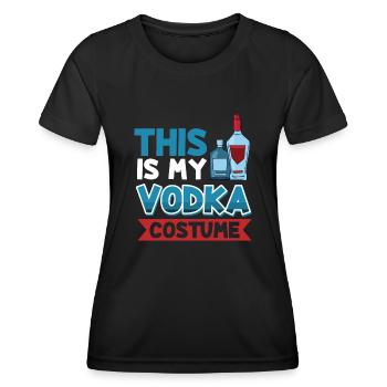 Ceci est mon costume de vodka - T-shirt sport Femme - noir - Devant - AI Model Female 172 light (172cm)