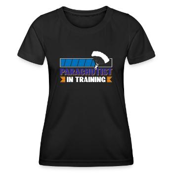 Parachutist In Training - Women's Functional T-Shirt - black - Front - AI Model Female 172 light (172cm)