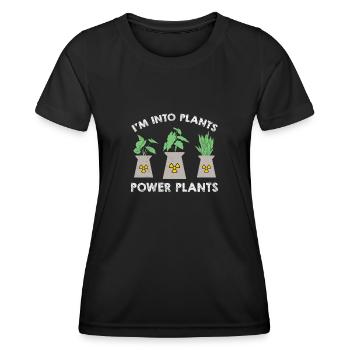 Ingénieur nucléaire dans les centrales, les centrales électriques, drôle - T-shirt sport Femme - noir - Devant - AI Model Female 172 light (172cm)