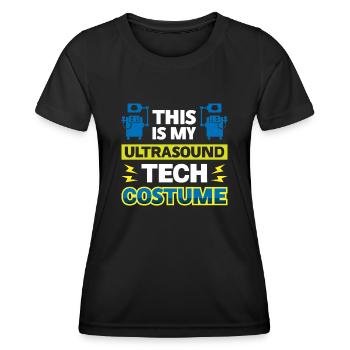 Das ist mein Ultraschall Tech Kostüm - Frauen Funktions-T-Shirt - Schwarz - Vorne - AI Model Female 172 light (172cm)