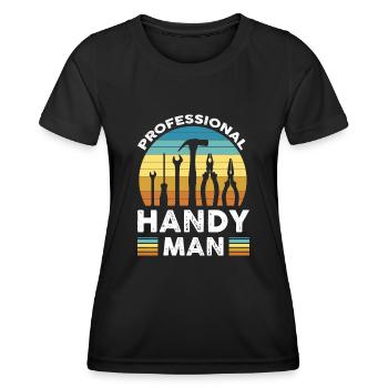 Professioneller Handwerker - Frauen Funktions-T-Shirt - Schwarz - Vorne - AI Model Female 172 light (172cm)