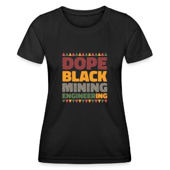 Ingenieur Aufputschmittel Bergbauingenieur - Frauen Funktions-T-Shirt - Schwarz - Vorne - AI Model Female 172 light (172cm)