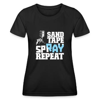 Painter varnisher spraying - Women's Functional T-Shirt - black - Front - AI Model Female 172 light (172cm)