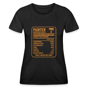 Painter Varnisher Hard working - Women's Functional T-Shirt - black - Front - AI Model Female 172 light (172cm)