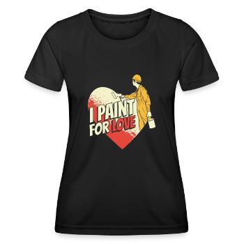 Maler Lackierer - Frauen Funktions-T-Shirt - Schwarz - Vorne - AI Model Female 172 light (172cm)