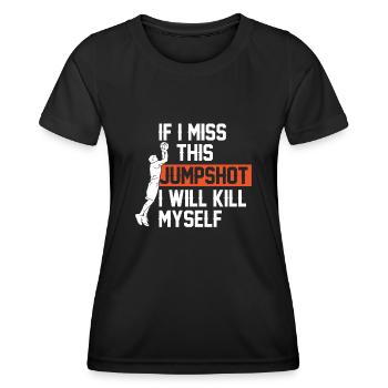 Si je rate cette combinaison, j’apporte - T-shirt sport Femme - noir - Devant - AI Model Female 172 light (172cm)