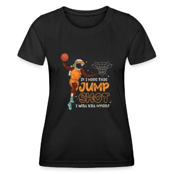 Si je rate cette combinaison, j’apporte - T-shirt sport Femme - noir - Devant - AI Model Female 172 light (172cm)