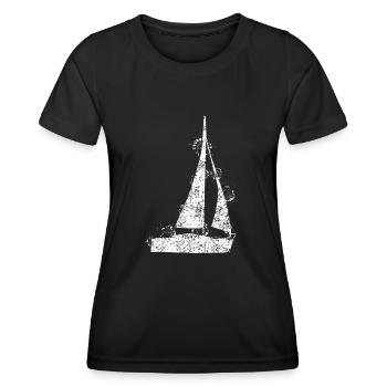 Sailing Sailboat - Women's Functional T-Shirt - black - Front - AI Model Female 172 light (172cm)